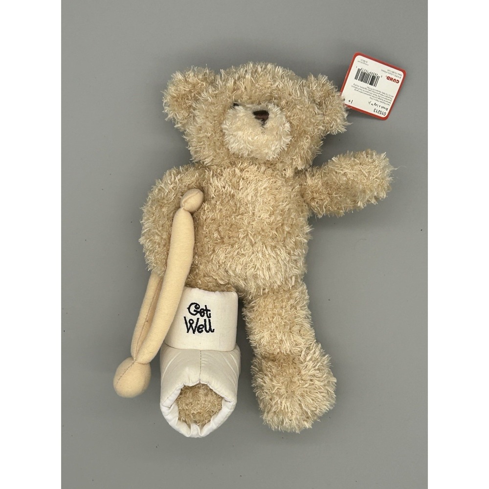 NWT Gund Break A Leg Jr Plush Get Well Teddy Bear Stuffed Animal Cast Crutches